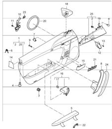 accessoires voor portierpanelen 997.1 TURBO 2007-09