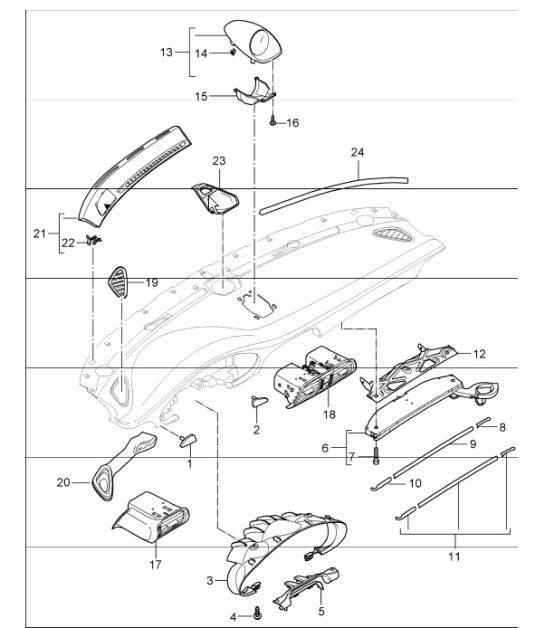 Diagram 809-01 Porsche 997 (911) MK1 2005-2008 Carrozzeria