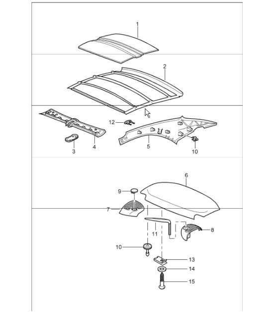 Diagram 811-17 Porsche 996 C4 3.4L 1997-08/01 Carrozzeria