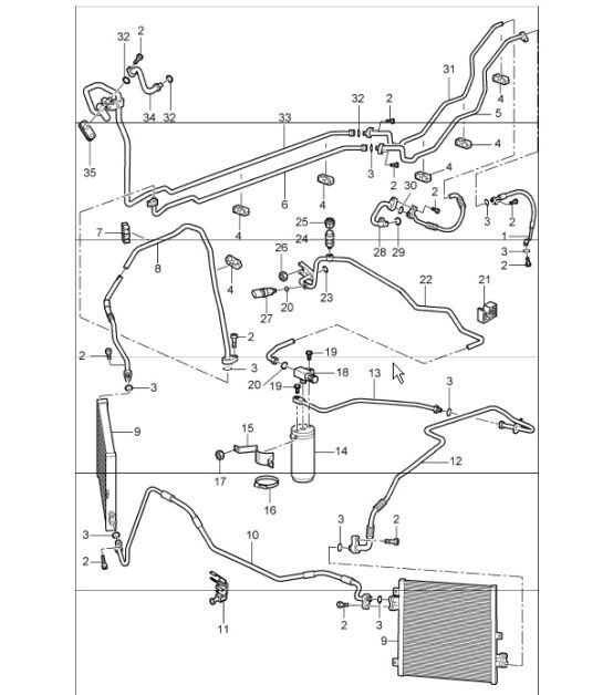 Diagram 813-25 Porsche 996 C4 3.4L 1997-08/01 Carrozzeria