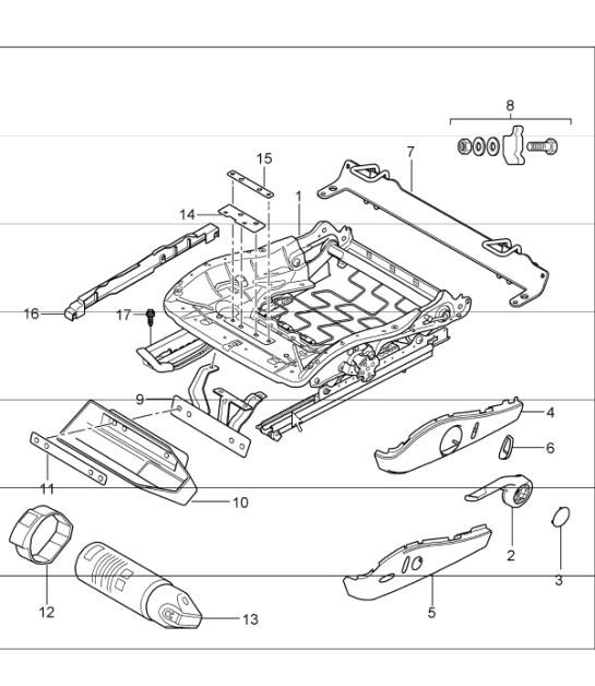 Diagram 817-45 Porsche 997 (911) MK1 2005-2008 Carrosserie
