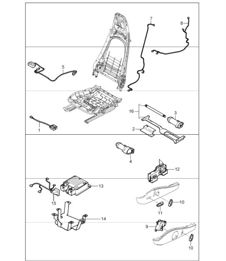 wiring harnesses: switch, control units, sports seat and comfort seat for 997.1 TURBO 2007-09