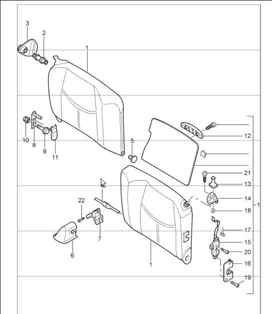 Diagram 817-70 Porsche 991 (911) MK1 2012-2016 Carrosserie