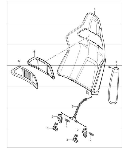 Diagram 817-91 Porsche 997 (911) MK1 2005-2008 Carrosserie