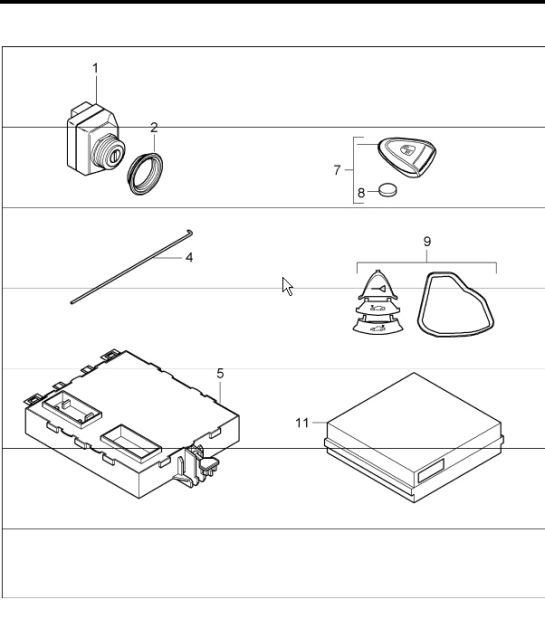 Diagram 901-04 Porsche Cayman GTS 718 4.0L 手动档 (400 Bhp) 电子设备