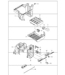 central electrical system, dashboard 997.1 TURBO 2007-09