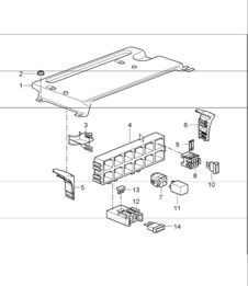 central electrical system rear end 997.1 TURBO 2007-09