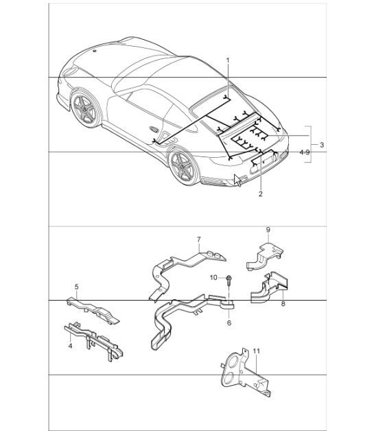 Diagram 902-20 Porsche Cayenne Turbo / Turbo S 4.8L 2007>> Materiale elettrico