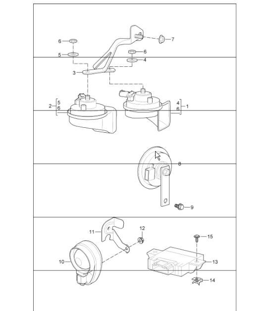 Diagram 903-00 Porsche Cayenne MK1 (955) 2003-2006 Materiale elettrico