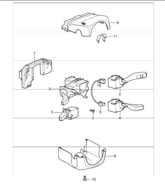 Diagram 903-10 Porsche 卡宴 3.2L V6 2003 年>> 电子设备