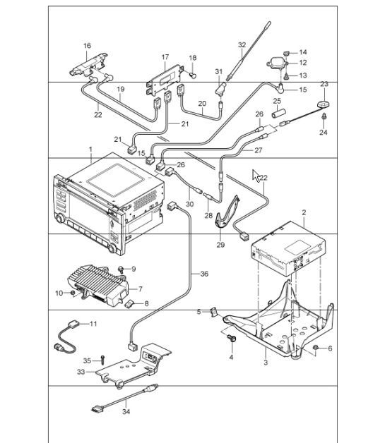 Diagram 911-01 Porsche Macan GTS Gasolina 2.9L V6 380 CV 