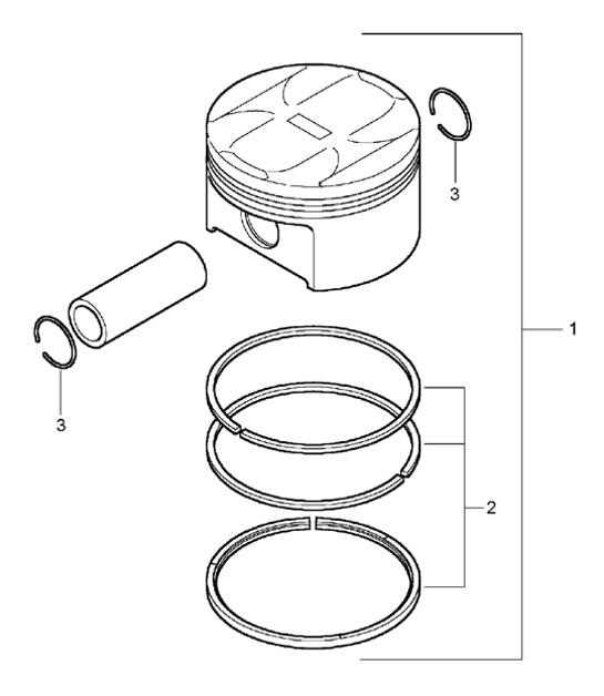 Diagram 102-05 Porsche 996 (911) (1997-2005) Moteur