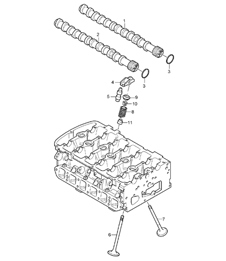 Camshaft - M02.2Y - 955 Cayenne 2004>>