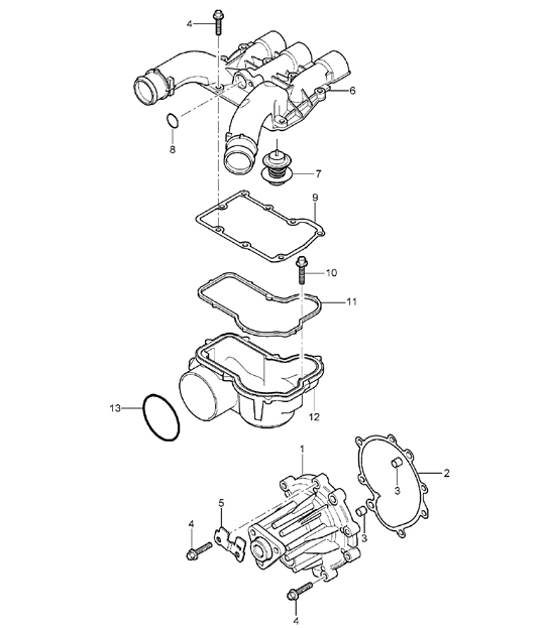 Diagram 105-00 Porsche 944 2.5L 8V 1982-87 