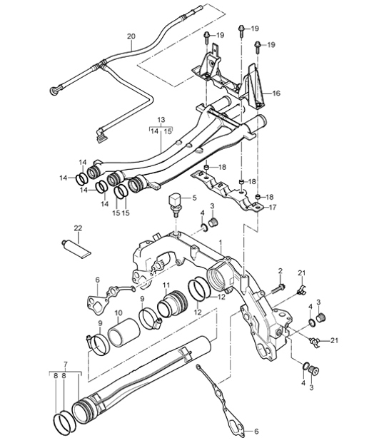 Diagram 105-05 Porsche Cayman 987C/981C (2005-2016) Engine