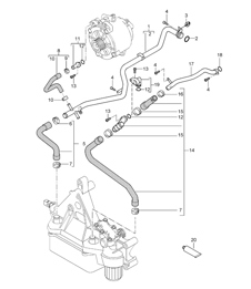 water cooling 2 - M48.00 / M48.50 - 955 Cayenne 2003-06