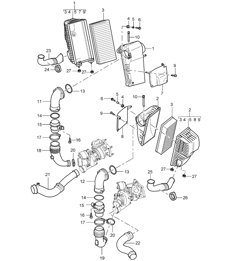 Air cleaner system - IT90 - 955 Cayenne 2003-06