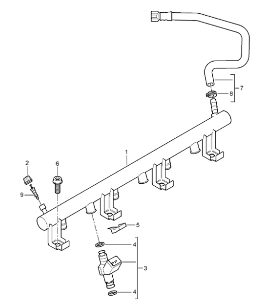 Diagram 107-06 Porsche 924S 2.5L 1986-87 