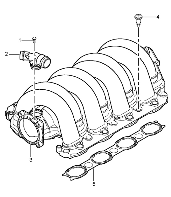 Diagram 107-10 Porsche 开曼 S 3.4L 987C 2005-08 引擎