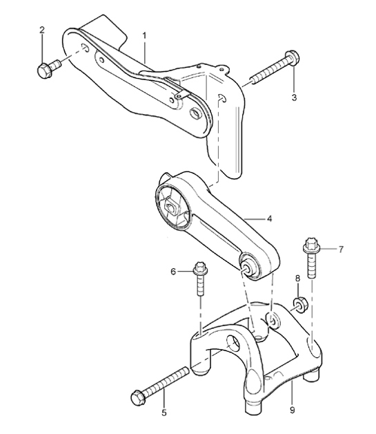 Diagram 109-00 Porsche 964 (911) (1989-1994) Engine