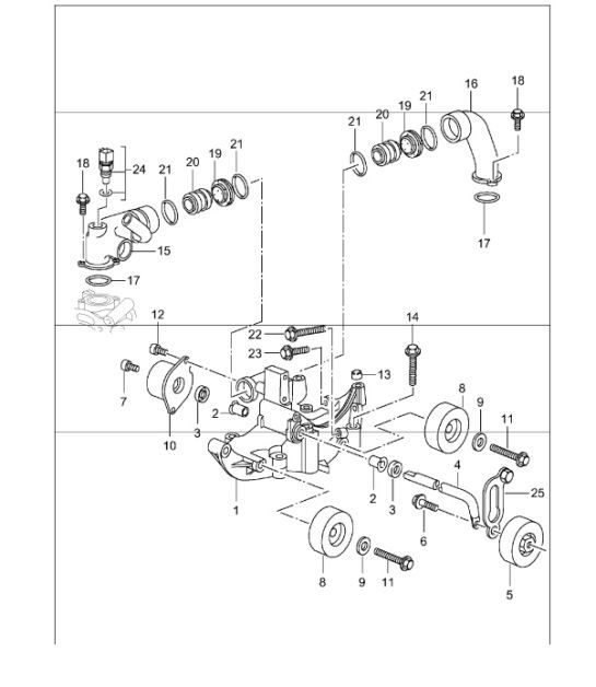 Diagram 101-15 Porsche 996（911）（1997-2005） 引擎
