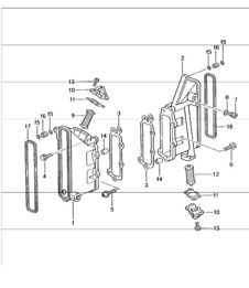 chain case, chain adjuster 996 GT3-1 M96.76 2000-01 and 996 GT3-1/GT3 RS M96.79 2004-05