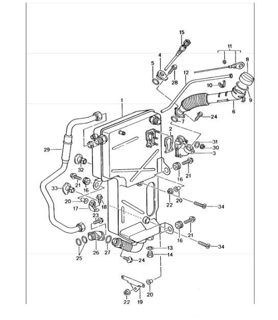 Diagram 104-05 Porsche 996 (911) (1997-2005) Moteur
