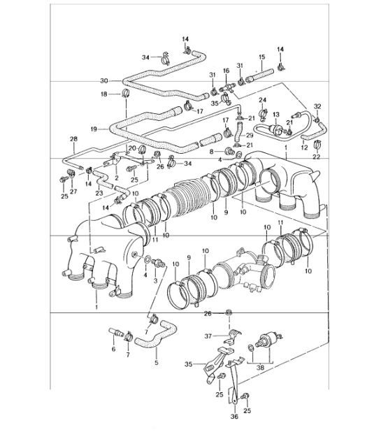 Diagram 107-10 Porsche 996 (911) (1997-2005) Motore