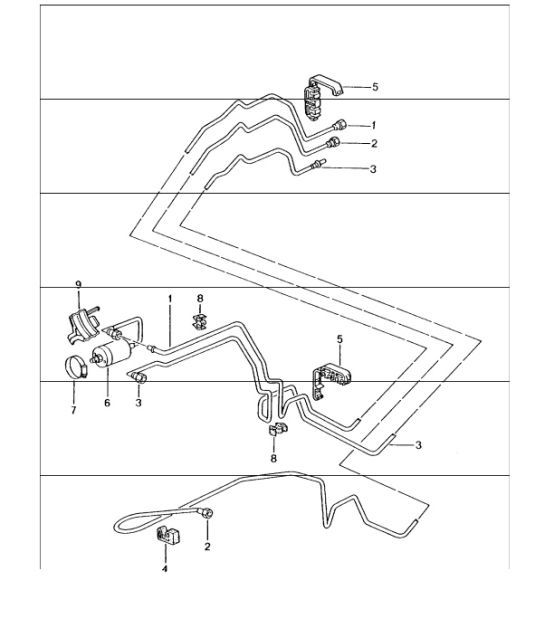 Diagram 201-10 Porsche Panamera 970 MK2（2014-2016年） 燃油系统、排气系统