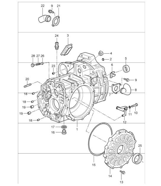 Diagram 302-05 Porsche Boxster 718 (982) 2017>> Transmission