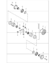 limited-slip differential complete and repair kits  for 996 GT3-1 G96.90 2000-01, 996 GT3-1 G96.93 2001 and 996 GT3-1 G96.96 2004-05