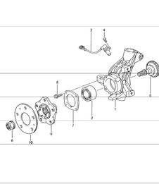 wheel carrier, wheel hub 996 GT3-1 1999-05
