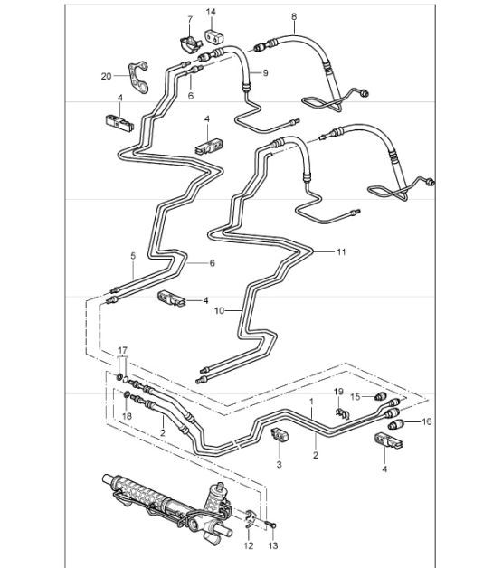 Diagram 403-01 Porsche Cayenne Coupé Turbo S E-Híbrido V8 4.0L 550 CV 