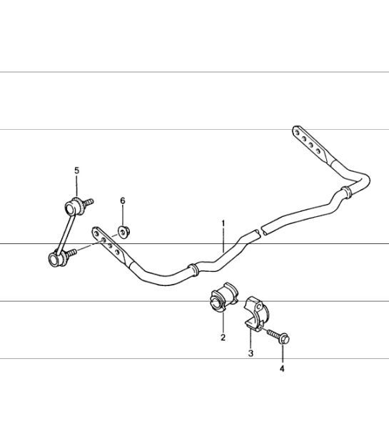Diagram 501-03 Porsche 911 Turbo 3.0L 1975-77 Essieu arrière