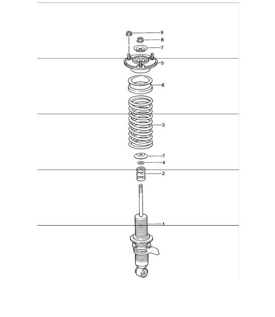 Diagram 502-00 Porsche Boxster 986/987/981 (1997-2016) Rear Axle