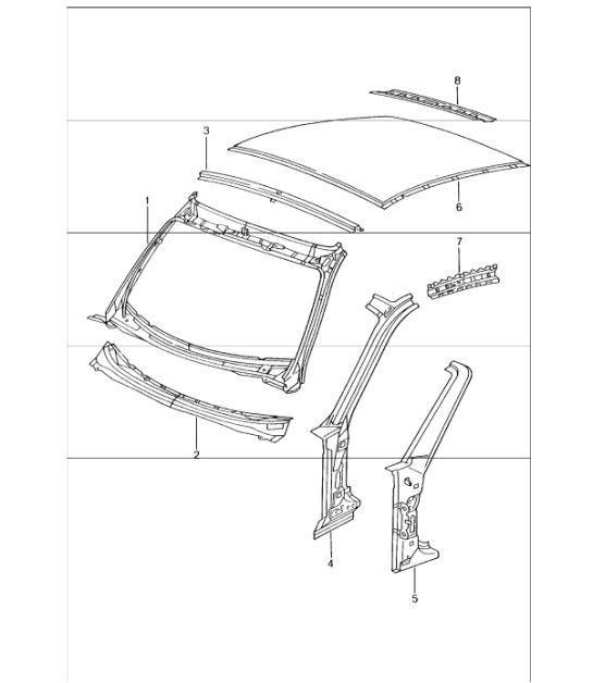 Diagram 801-45 Porsche 996 C4 3.6L 09/01-2005  车身