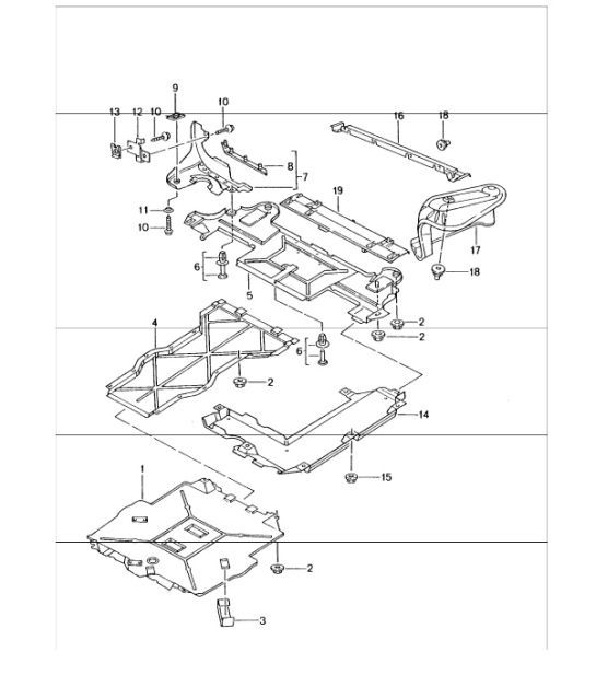 Diagram 801-70 Porsche 996 (911) (1997-2005) Carrozzeria