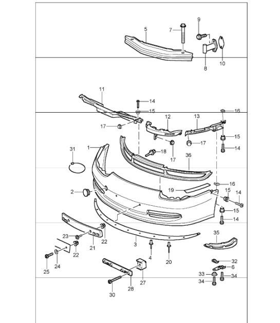 Diagram 802-00 Porsche 卡宴 92A（958） 2010-2017  车身