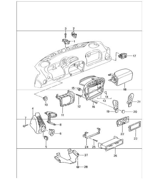 Diagram 809-01 Porsche Cayman S 3.4L 987C 2005-08 Carrozzeria