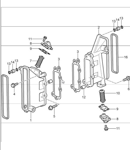 Diagram 103-05 Porsche 开曼718C(982C)2017>> 引擎