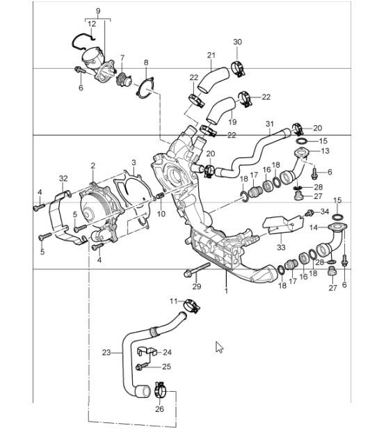 Diagram 105-00 Porsche 992 Carrera 4 3.0L 