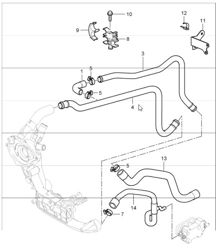 lines heating 997 GT3 M97.76 2007-09