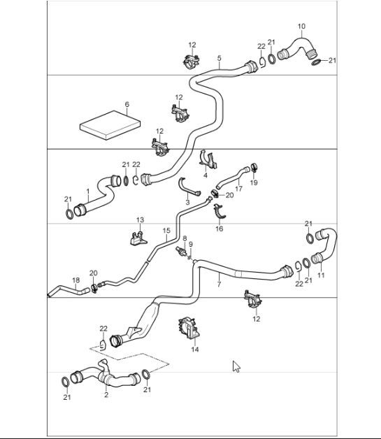 Diagram 105-05 Porsche 997 MKII GT2 RS 2011>> Motor