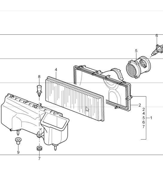 Diagram 106-00 Porsche 996 C2 3.6L 09/01-2005 Motor