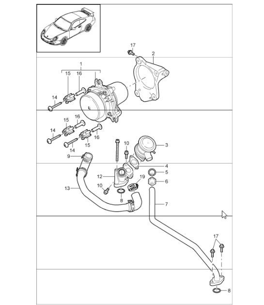 Diagram 108-06 Porsche 卡宴 Turbo V8 4.8L 汽油 500HP 引擎