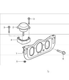 engine suspension 997 GT3 M97.76 2007-09