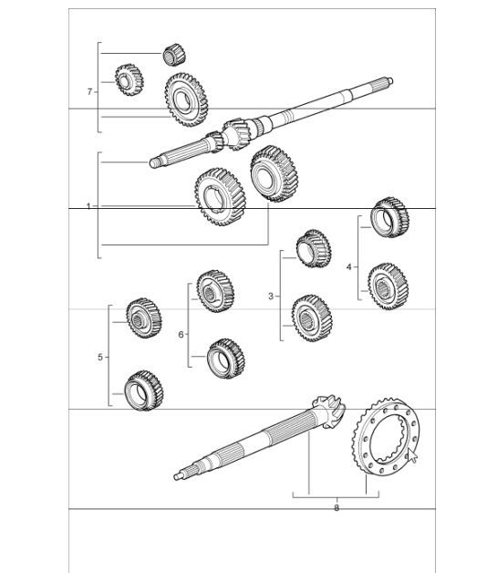 Diagram 303-00 Porsche Cayenne Turbo / Turbo S 4.8L 2007>> Trasmissione