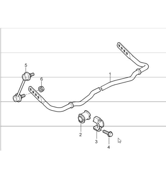 Diagram 501-03 Porsche Cayenne MK2 (957) 2007-2010 Eje posterior