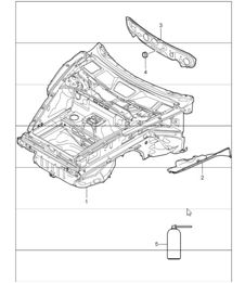 body front section 997 GT3 2007-11