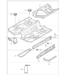 floor centre 997 GT3 2007-11